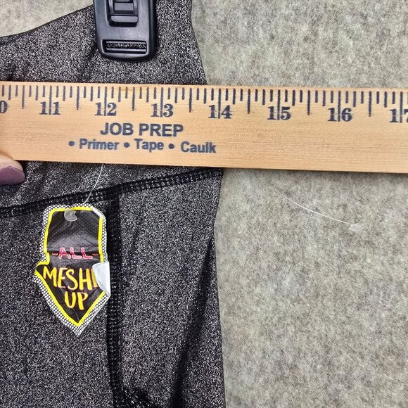 All Mesh Up Womens Shimmer Leggings With Pockets  L Polyester Spandex - Picture 6 of 6